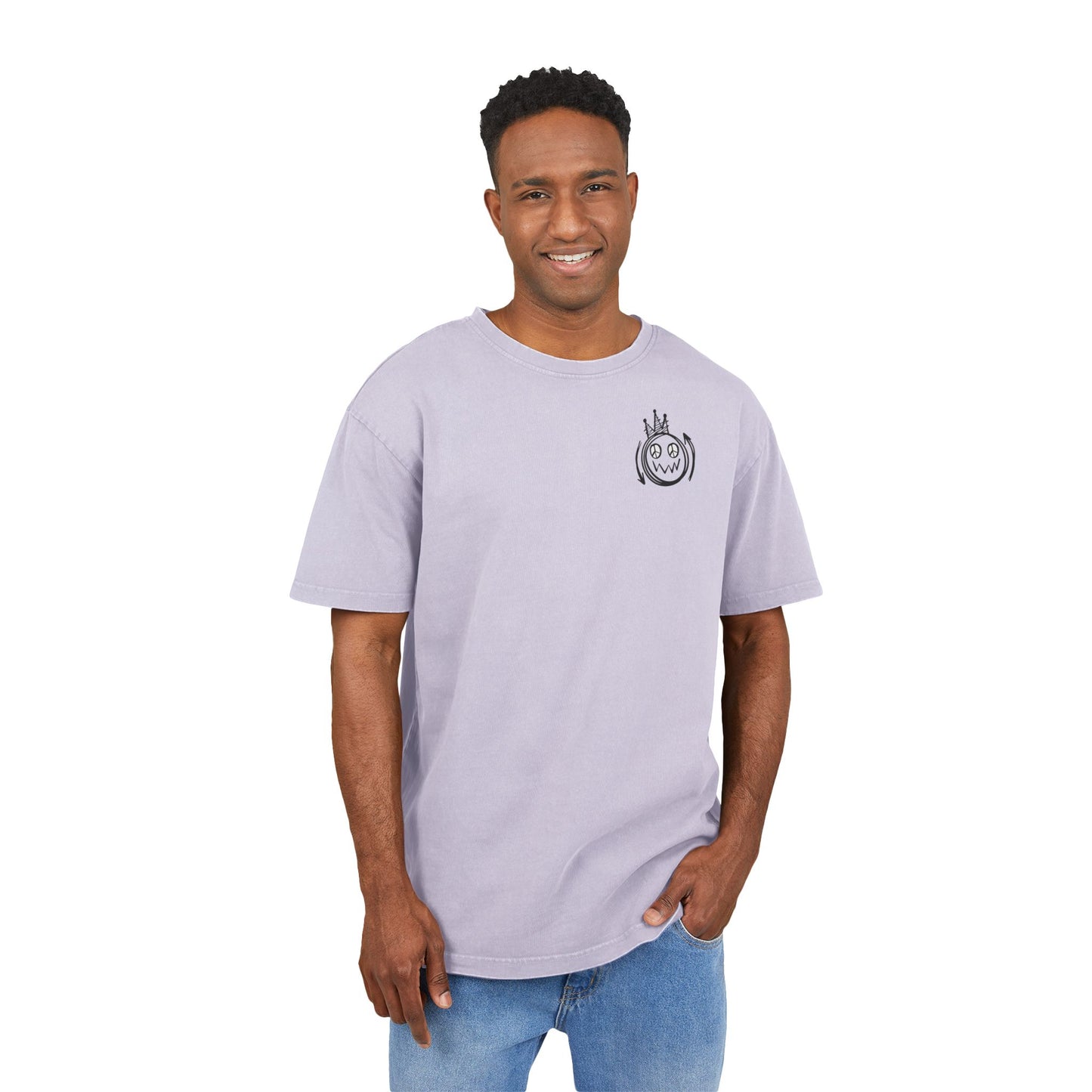 Fearless Graffiti Oversized Acid Wash Tee