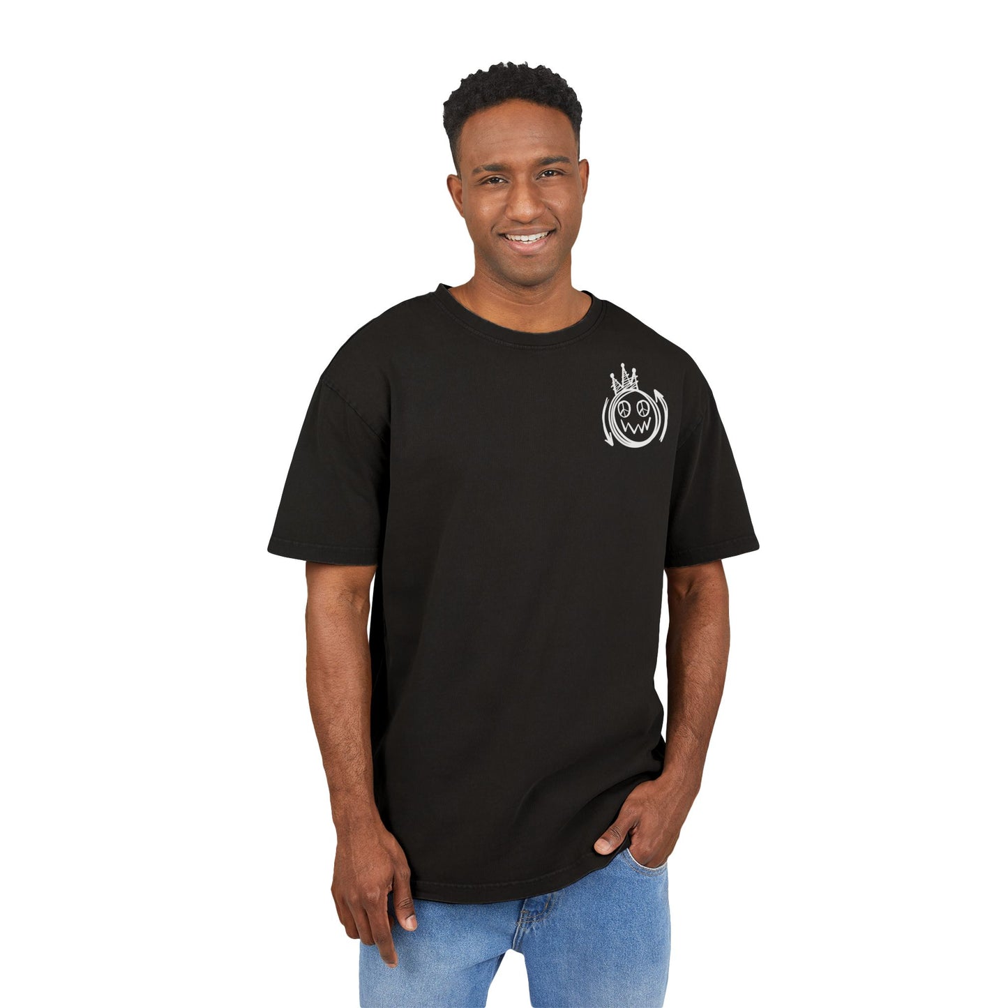 Fearless Graffiti Oversized Acid Wash Tee