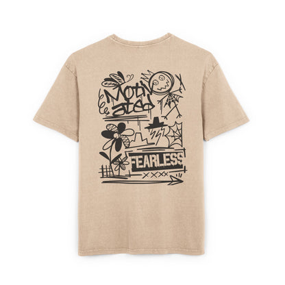 Fearless Graffiti Oversized Acid Wash Tee