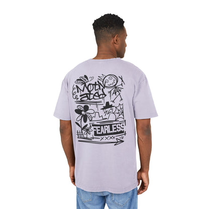 Fearless Graffiti Oversized Acid Wash Tee