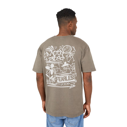 Fearless Graffiti Oversized Acid Wash Tee