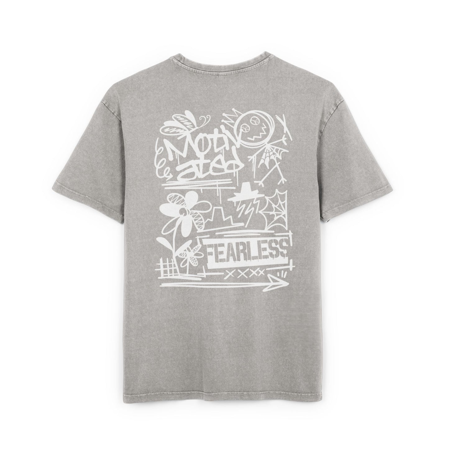 Fearless Graffiti Oversized Acid Wash Tee