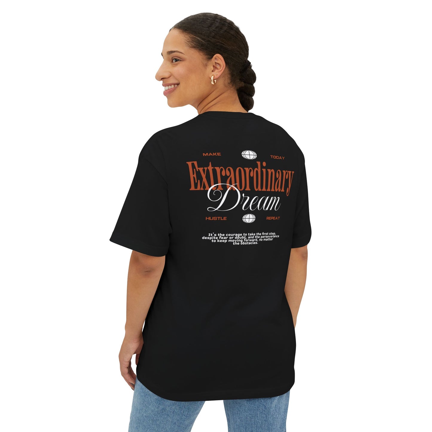 Unisex Boxy Tee - Extraordinary Dream, Oversized T-Shirt,