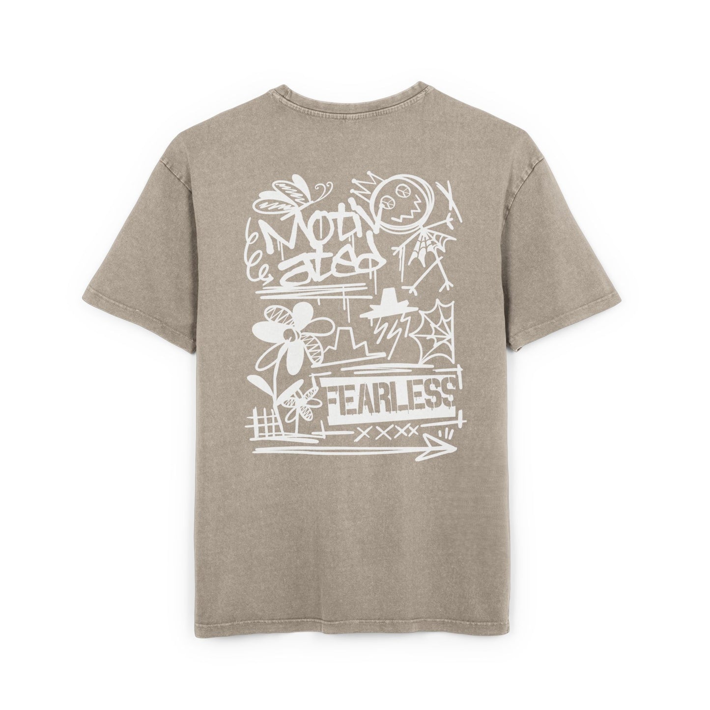 Fearless Graffiti Oversized Acid Wash Tee