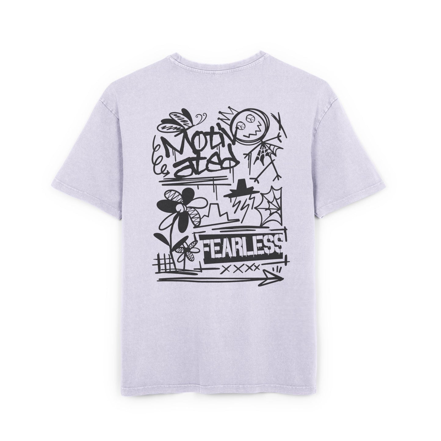 Fearless Graffiti Oversized Acid Wash Tee
