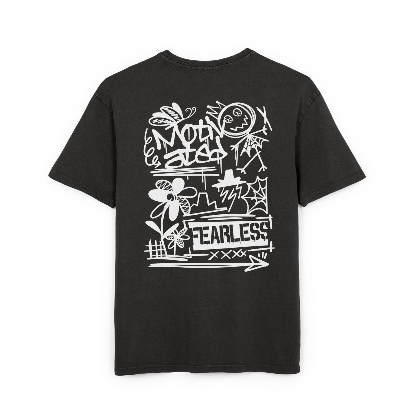 Fearless Graffiti Oversized Acid Wash Tee