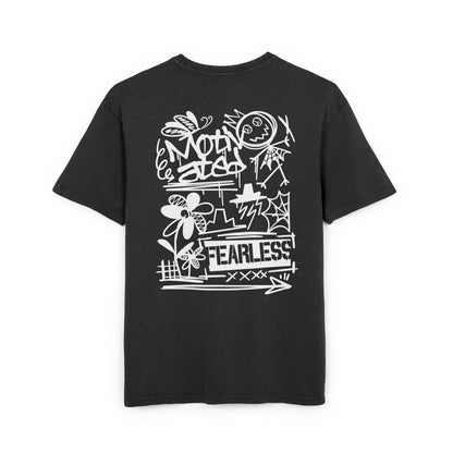 Fearless Graffiti Oversized Acid Wash Tee