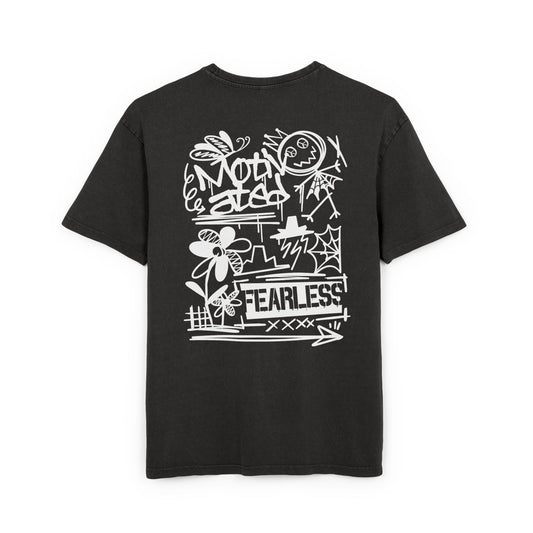 Fearless Graffiti Oversized Acid Wash Tee
