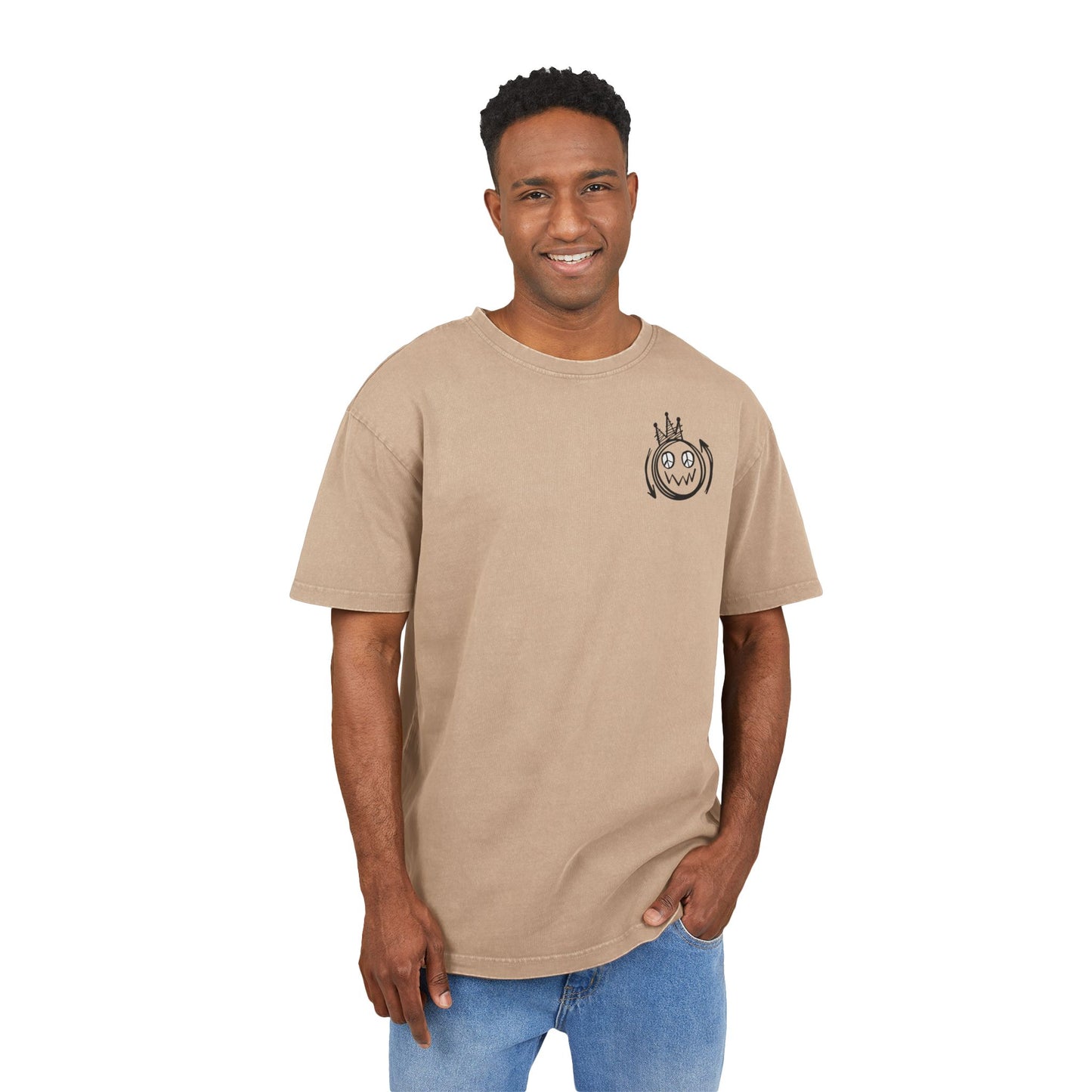 Fearless Graffiti Oversized Acid Wash Tee