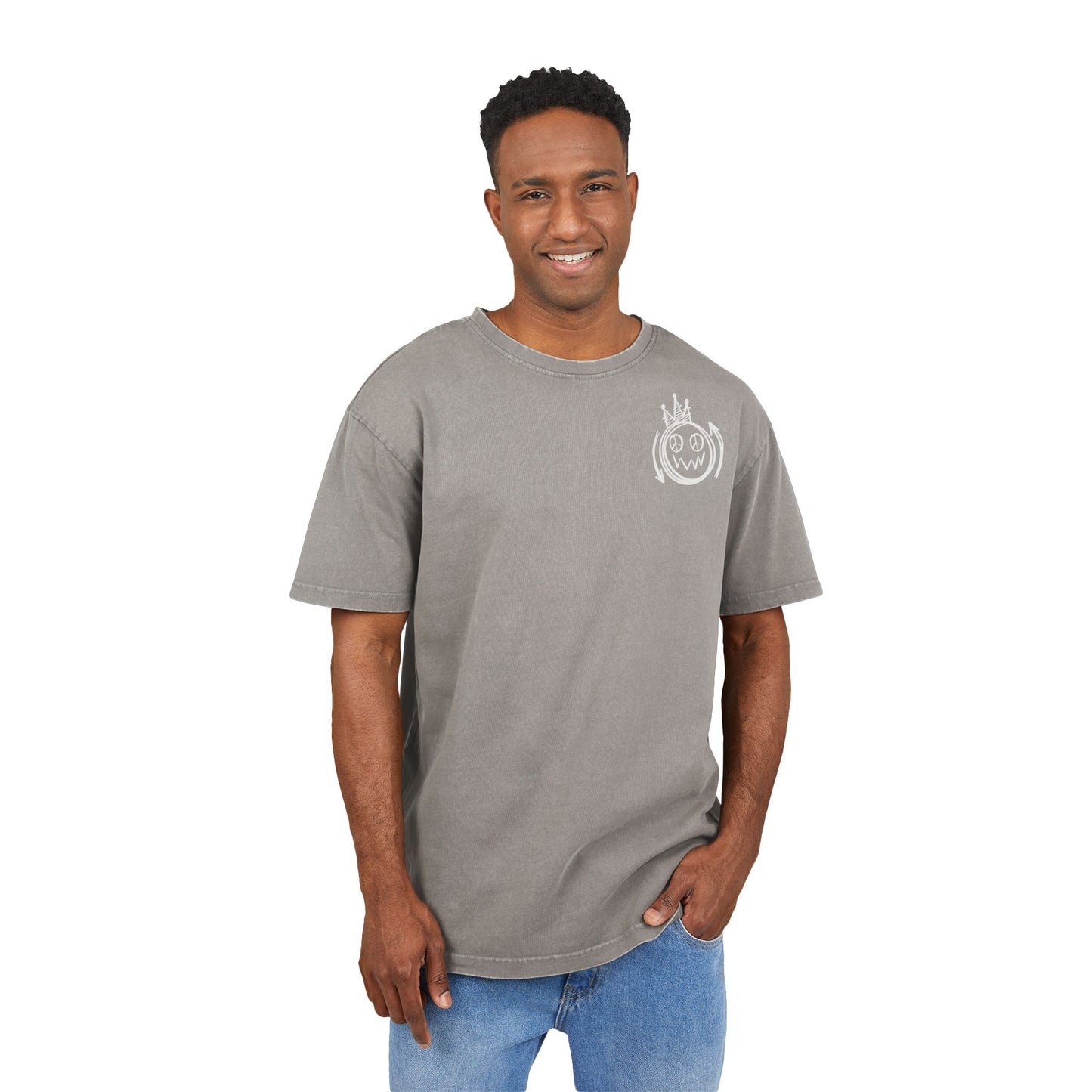 Fearless Graffiti Oversized Acid Wash Tee